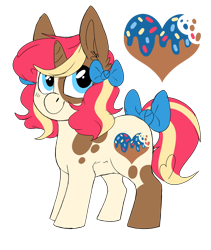 Size: 1600x1900 | Tagged: safe, artist:moonert, oc, oc only, pony, unicorn, bow, ear fluff, female, hair bow, horn, mare, simple background, smiling, solo, tail, tail bow, transparent background, unicorn oc