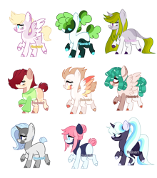 Size: 1666x1891 | Tagged: safe, artist:moonert, oc, oc only, earth pony, pegasus, pony, unicorn, base used, clothes, earth pony oc, horn, pegasus oc, raised hoof, simple background, transparent background, unicorn oc, wings