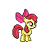 Size: 80x80 | Tagged: safe, artist:kevfin, apple bloom, earth pony, pony, g4, female, filly, foal, pixel art, simple background, solo, transparent background