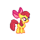 Size: 80x80 | Tagged: safe, artist:kevfin, apple bloom, earth pony, pony, g4, female, filly, foal, pixel art, simple background, solo, transparent background