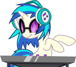 Size: 3446x3000 | Tagged: safe, artist:cloudy glow, dj pon-3, vinyl scratch, g4, slice of life (episode), headphones, high res, simple background, solo, transparent background, vector