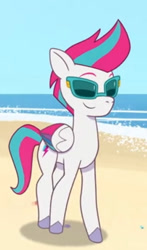 Size: 211x359 | Tagged: safe, screencap, zipp storm, pegasus, pony, g5, my little pony: tell your tale, the game is ahoof, spoiler:g5, spoiler:my little pony: tell your tale, cropped, female, mare, solo, sunglasses