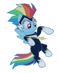 Size: 1280x1579 | Tagged: safe, artist:benpictures1, rainbow dash, zapp, pegasus, pony, g4, power ponies (episode), cute, dashabetes, female, flying, inkscape, power ponies, simple background, solo, transparent background, vector