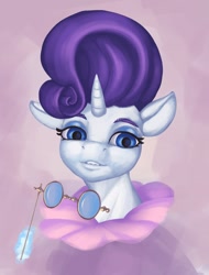 Size: 1200x1582 | Tagged: safe, artist:escapist, rarity, pony, unicorn, g4, abstract background, bust, portrait, solo