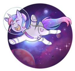 Size: 1280x1209 | Tagged: safe, artist:foxhatart, oc, oc only, pony, unicorn, cute, female, mare, ocbetes, planet, simple background, solo, space, spacesuit, stars, transparent background