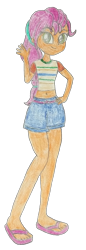 Size: 930x2704 | Tagged: safe, artist:legacynebula, sunny starscout, human, equestria girls, g4, g5, equestria girls-ified, feet, female, g5 to equestria girls, g5 to g4, generation leap, simple background, solo, traditional art, transparent background