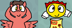 Size: 956x380 | Tagged: safe, artist:pokehidden, oc, oc only, oc:big brian, pegasus, pony, banned from equestria daily, arm behind head, colt, game, hhgregg, hooves behind head, lying down, male, on back, smiling, spread wings, stallion, wings