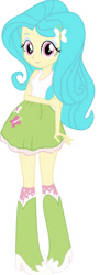 Size: 471x1293 | Tagged: safe, artist:thehumanboywonder, fluttershy, human, equestria girls, g4, boots, clothes, clothes swap, equestria girls-ified, fluttershy's boots, fluttershy's skirt, fluttershy's socks, high heel boots, palette swap, recolor, shirt, shoes, simple background, skirt, socks, solo, white background