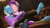 Size: 1280x720 | Tagged: safe, artist:mod-madclicker, starlight glimmer, trixie, unicorn, anthro, unguligrade anthro, g4, 3d, blushing, clothes, cute, diatrixes, duo, duo female, eyes closed, female, glimmerbetes, holding hands, horn, horns are touching, lesbian, pants, ship:startrix, shipping, shirt, sitting, sitting on lap