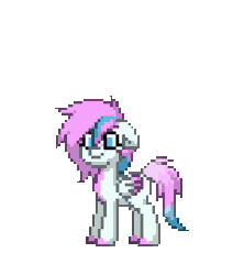 Size: 1280x1440 | Tagged: safe, oc, oc only, oc:dyn, pegasus, pony, pony town, animated, floppy ears, happy, pegasus oc, simple background, tail, transparent background, wings
