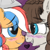 Size: 2000x2000 | Tagged: safe, artist:sorajona, oc, oc only, oc:connie bloom, oc:ember (hwcon), pony, hearth's warming con, austria, blushing, boop, duo, euro bronycon, female, high res, lesbian, mascot, netherlands, noseboop, shipping