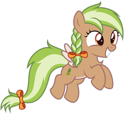 Size: 3690x3400 | Tagged: safe, artist:strategypony, oc, oc only, oc:sylvia evergreen, pegasus, pony, bowtie, braid, braided pigtails, cute, female, filly, flying, foal, high res, pegasus oc, pigtails, simple background, transparent background, wings