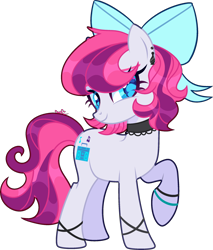 Size: 2096x2455 | Tagged: safe, artist:kurosawakuro, oc, oc:serenade, earth pony, pony, base used, bow, female, hair bow, high res, mare, simple background, solo, transparent background