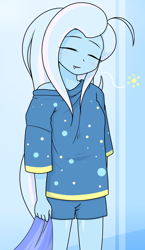 Size: 740x1280 | Tagged: safe, artist:batipin, trixie, human, equestria girls, g4, clothes, cute, diatrixes, drool, eyes closed, female, pajamas, sleepwalking, solo, tired