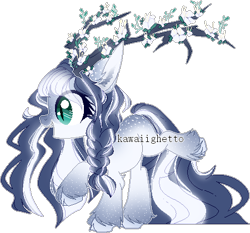 Size: 450x420 | Tagged: safe, artist:kawaiighetto, oc, oc only, pony, braid, simple background, smiling, solo, transparent background, unshorn fetlocks