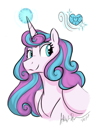 Size: 1024x1366 | Tagged: safe, artist:pitterpaint, princess flurry heart, alicorn, pony, crystal heart, female, looking at you, magic, mare, older, older flurry heart, simple background, solo, transparent background