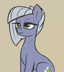 Size: 902x1022 | Tagged: safe, artist:t72b, limestone pie, earth pony, human, pony, g4, animated, blushing, boop, eyes closed, female, glare, hand, limetsun pie, looking at you, mare, meme, non-consensual booping, offscreen character, scrunchy face, sitting, skyrim, sound, the elder scrolls, tsundere, webm