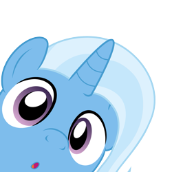 Size: 1569x1569 | Tagged: safe, artist:badumsquish, derpibooru exclusive, trixie, pony, unicorn, g4, :o, bust, confused, curious, cute, diatrixes, exploitable meme, female, horn, inconvenient trixie, looking at you, mare, meme, offscreen character, open mouth, peeking, portrait, pov, simple background, solo, transparent background, vector