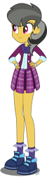 Size: 1049x3920 | Tagged: safe, artist:3d4d, daring do, human, equestria girls, g4, my little pony equestria girls: friendship games, clothes, crystal prep academy uniform, equestria girls-ified, female, hand on hip, school uniform, shoes, simple background, skirt, socks, solo, transparent background