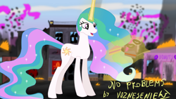 Size: 1280x720 | Tagged: safe, artist:fiveclassified, princess celestia, alicorn, pony, g4, berlin, cake, cakelestia, food