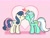 Size: 2048x1536 | Tagged: safe, artist:minadoodles, bon bon, lyra heartstrings, sweetie drops, earth pony, pony, unicorn, g4, ^^, adorabon, boop, cute, eyes closed, female, heart, lesbian, lyrabetes, nose wrinkle, noseboop, ship:lyrabon, shipping, smiling