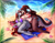 Size: 3795x2984 | Tagged: safe, alternate version, artist:minamikoboyasy, oc, oc only, oc:chalice(furry), oc:selune darkeye, cobra, rattlesnake, snake, starfish, unicorn, anthro, plantigrade anthro, anthro oc, ass, beach, beach towel, belly button, belly piercing, big breasts, bikini, bikini bottom, bikini top, bisexual pride flag, body markings, bow, breast squish, breasts, butt, clothes, coat markings, couple, duo, duo female, duo focus, ear fluff, facial markings, female, furry, furry oc, hair, hair bow, high res, horn, large butt, leaning forward, lesbian, looking at each other, looking at someone, loose hair, lying down, mealy mouth (coat marking), milf, nail polish, nails, ocean, on side, palm tree, piercing, pregnant, pregnant edit, pride, pride flag, redhead, sand, scales, seashell, shore, sparkling, swimsuit, tail, thicc thighs, thighs, toenail polish, towel, tree, unicorn horn, unicorn oc, wall of tags, water, wide hips