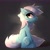 Size: 2672x2676 | Tagged: safe, artist:magnaluna, lyra heartstrings, pony, unicorn, g4, ear fluff, female, high res, looking back, mare, side view, sitting, solo, tail
