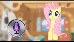 Size: 1280x720 | Tagged: safe, artist:vannamelon, fluttershy, pegasus, pony, g4, 2015, animated, siri, sound, sound only, voice acting, webm, youtube link