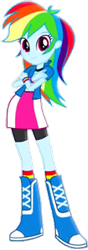 Size: 213x606 | Tagged: safe, artist:daniel10203040, rainbow dash, human, equestria girls, g4, boots, clothes, crossed arms, cute, dashabetes, eqg promo pose set, jacket, shirt, shoes, simple background, skirt, socks, solo, white background