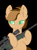 Size: 659x902 | Tagged: safe, artist:rigel wushu, oc, oc only, oc:cooper pine, pony, ear fluff, gun, looking sideways, rifle, simple background, sniper rifle, solo, weapon