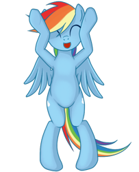 Size: 650x800 | Tagged: safe, artist:rainbow, rainbow dash, pegasus, pony, g4, animated, animated png, bipedal, caramelldansen, cute, dancing, dashabetes, female, loop, simple background, solo, transparent background