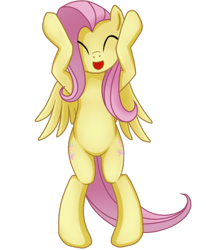 Size: 658x800 | Tagged: safe, artist:rainbow, fluttershy, pegasus, pony, g4, animated, animated png, bipedal, caramelldansen, cute, dancing, female, loop, shyabetes, simple background, solo, transparent background