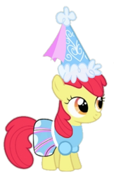 Size: 356x548 | Tagged: safe, artist:darlycatmake, edit, vector edit, apple bloom, earth pony, pony, g4, clothes, dress, froufrou glittery lacy outfit, happy, hat, hennin, looking at someone, looking up, princess, princess apple bloom, smiling, vector