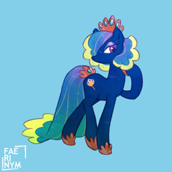 Size: 1000x1000 | Tagged: safe, artist:faerinym, oc, oc only, oc:feather duster, earth pony, pony, eyeshadow, female, makeup, mare, simple background, solo