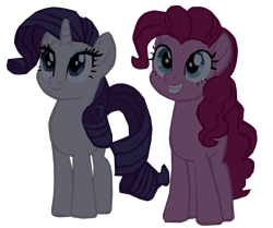 Size: 1280x1071 | Tagged: safe, artist:benpictures1, pinkie pie, rarity, earth pony, pony, unicorn, g4, my little pony: the movie, cute, diapinkes, duo, duo female, female, inkscape, lesbian, mare, raribetes, ship:raripie, shipping, simple background, transparent background, vector