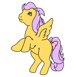 Size: 768x768 | Tagged: safe, artist:warnerbrother65, knight shade's mother, pegasus, pony, g1, adult blank flank, bipedal, blank flank, bow, cute, female, frown, full body, g1 tulipabetes, green eyes, hooves, mare, mother, pink bow, pink hair, pink mane, pink tail, race swap, simple background, solo, standing, tail, tail bow, trace, transparent background, tulip carnation, tulip carnation (pegasus), vector
