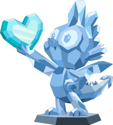 Size: 4512x4999 | Tagged: safe, artist:php170, spike, dragon, g4, molt down, the crystalling, absurd resolution, crystal, crystal heart, male, simple background, solo, spike statue, spike's statue, statue, tacky, transparent background, update, updated, updated design, vector, winged spike, wings