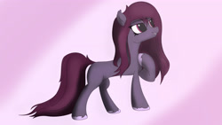 Size: 3840x2160 | Tagged: safe, artist:straighttothepointstudio, oc, oc only, oc:leandor lilac, earth pony, pony, g5, 4k, chest fluff, digital art, ear fluff, earth pony oc, eyebrows, eyebrows visible through hair, female, grin, happy, high res, hoof on chest, mare, smiling, solo, unshorn fetlocks