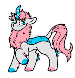 Size: 1442x1497 | Tagged: safe, artist:sexygoatgod, oc, oc only, kirin, adoptable, fluffy, pride, simple background, solo, transparent background