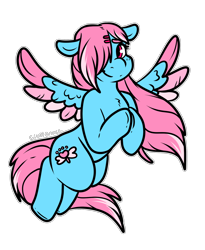 Size: 1236x1511 | Tagged: safe, artist:sexygoatgod, oc, oc only, pegasus, pony, adoptable, flying, hair over one eye, hairclip, simple background, solo, transparent background