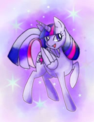 Size: 924x1200 | Tagged: safe, artist:stacy_165cut, twilight sparkle, alicorn, pony, g4, female, folded wings, horn, mare, raised hoof, solo, twilight sparkle (alicorn), wings