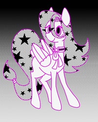 Size: 966x1200 | Tagged: safe, artist:stacy_165cut, pegasus, pony, female, folded wings, mare, monochrome, solo, wings