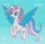 Size: 1200x1170 | Tagged: safe, artist:stacy_165cut, star catcher, pegasus, pony, g3, blue background, female, mare, simple background, solo, wings