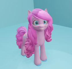 Size: 544x519 | Tagged: artist needed, safe, alternate version, izzy moonbow, pinkie pie, earth pony, pony, g4, g5, 3d, 3d model, alternate hairstyle, g4 to g5, generation leap, implied izzy moonbow, pinkamena diane pie, race swap