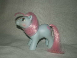 Size: 640x480 | Tagged: safe, photographer:breyer600, photographer:lancer, baby cuddles, earth pony, pony, g1, baby, baby pony, blushing, cuddlebetes, cute, female, filly, foal, irl, photo, solo, toy