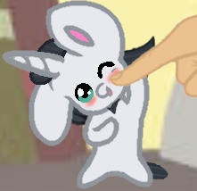 Size: 221x214 | Tagged: safe, artist:decokenite, artist:madzbases, chancellor neighsay, pony, unicorn, g4, base used, big ears, blushing, book, bookshelf, boop, chibi, cute, hand, male, neighsaybetes, shelf, small, small pony, smol, stallion, wingding eyes