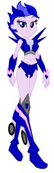 Size: 536x1696 | Tagged: safe, artist:robertsonskywa1, human, equestria girls, g4, arcee, armor, belly button, bikini, clothes, full body, sexy, sleeveless, solo, swimsuit, transformers, transformers prime