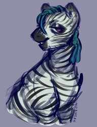 Size: 934x1223 | Tagged: safe, artist:zowzowo, oc, pony, zebra, male, sketch, solo, stallion, zebra oc