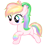 Size: 387x431 | Tagged: safe, artist:firepony-bases, artist:littlesnowyowl, oc, oc only, earth pony, pony, g4, base used, bow, female, filly, foal, hair bow, multicolored hair, ponytail, rainbow eyes, rainbow hair, simple background, smiling, solo, transparent background