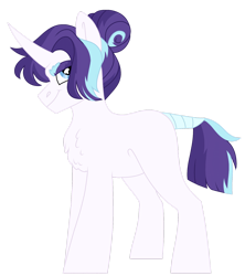 Size: 1600x1800 | Tagged: safe, artist:moonert, oc, oc only, pony, unicorn, horn, not rarity, simple background, smiling, solo, tail, tail wrap, transparent background, unicorn oc
